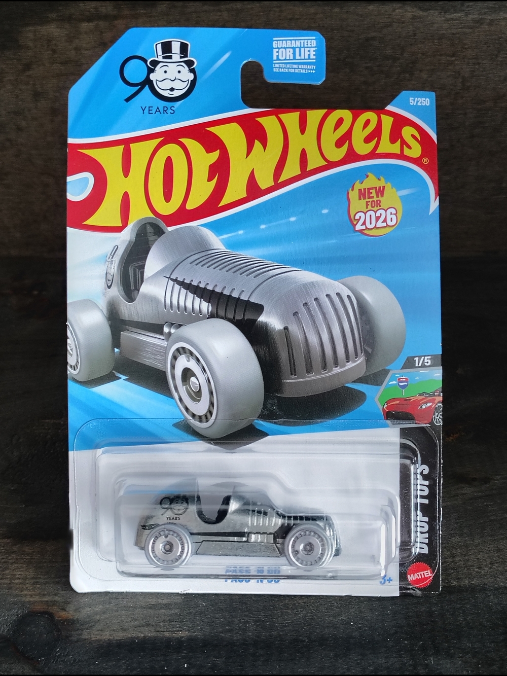 Hot Wheels 90 Years Monopoly Pass N Go Token Car